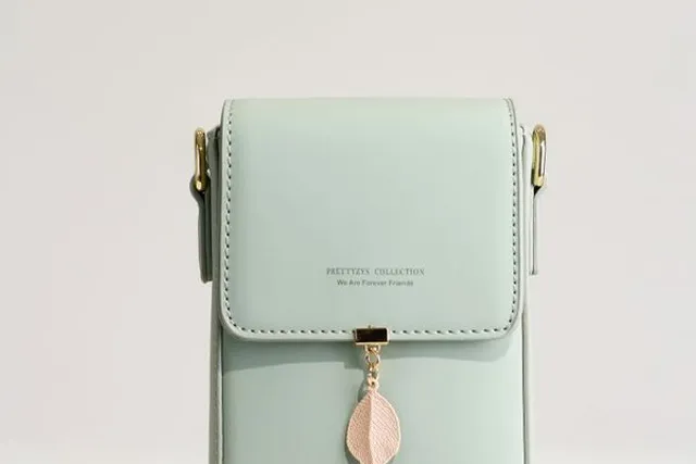 Muiikola Crossbody-Handytasche aus veganem Leder mit umlaufendem Gurt und Kartenfach